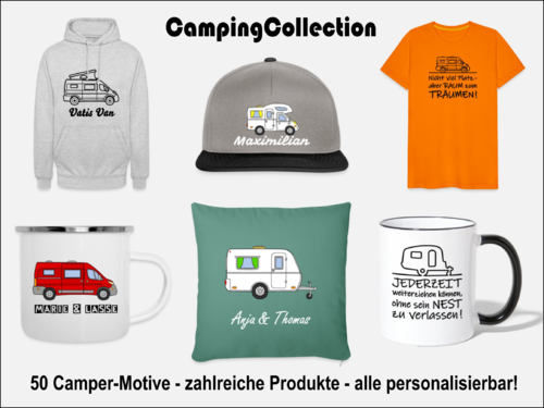 NEU: Unsere Spreadshirt-CampingCollection