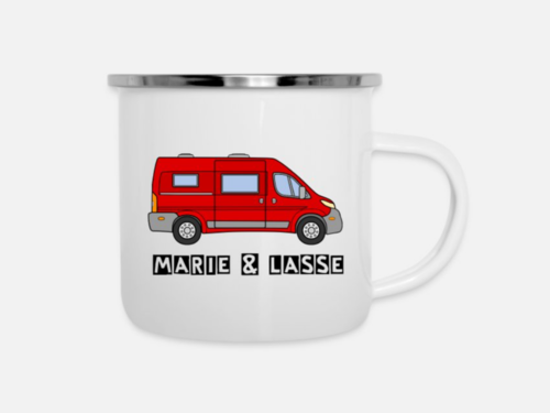 Emaille-Tasse CampingCollection, Personalisierbar